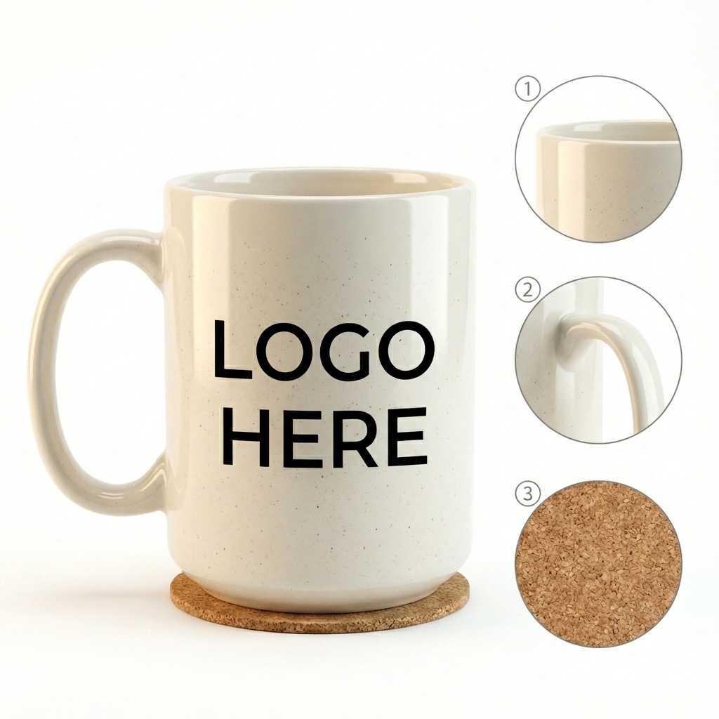 Customizable Blue Ceramic Mug Set - Glossy & Crackle Finish