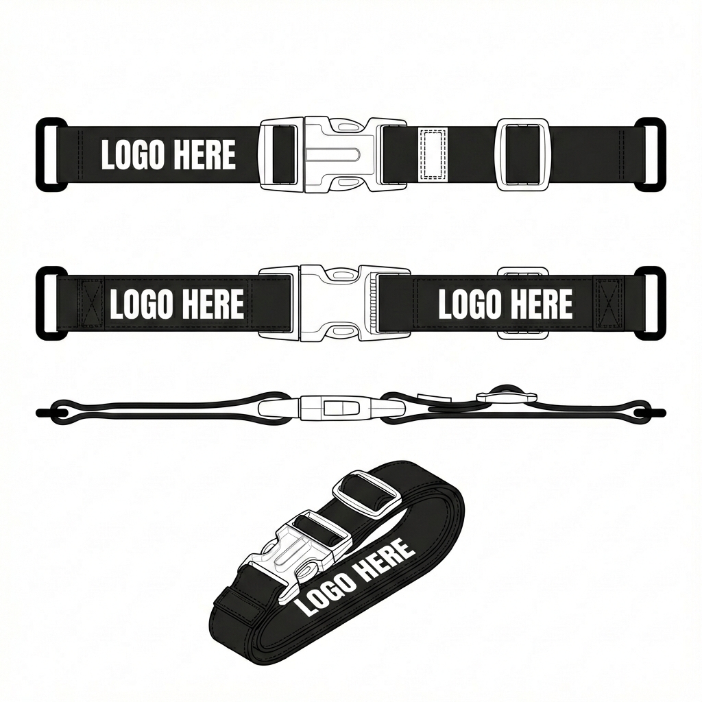 Color-Coded Adjustable Suitcase Tether for Effortless Travel