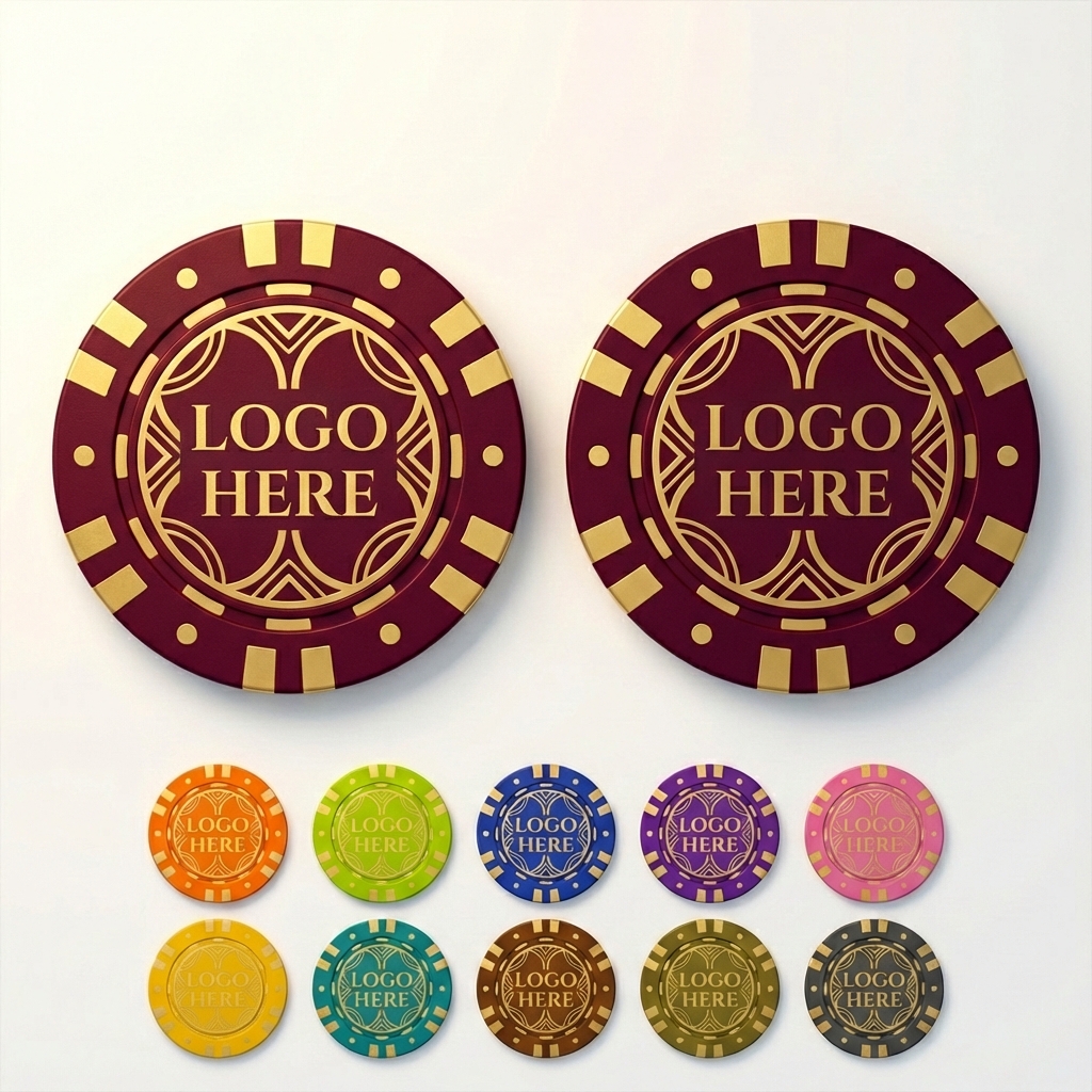 Customizable Premium Poker Chips with Blank Centers