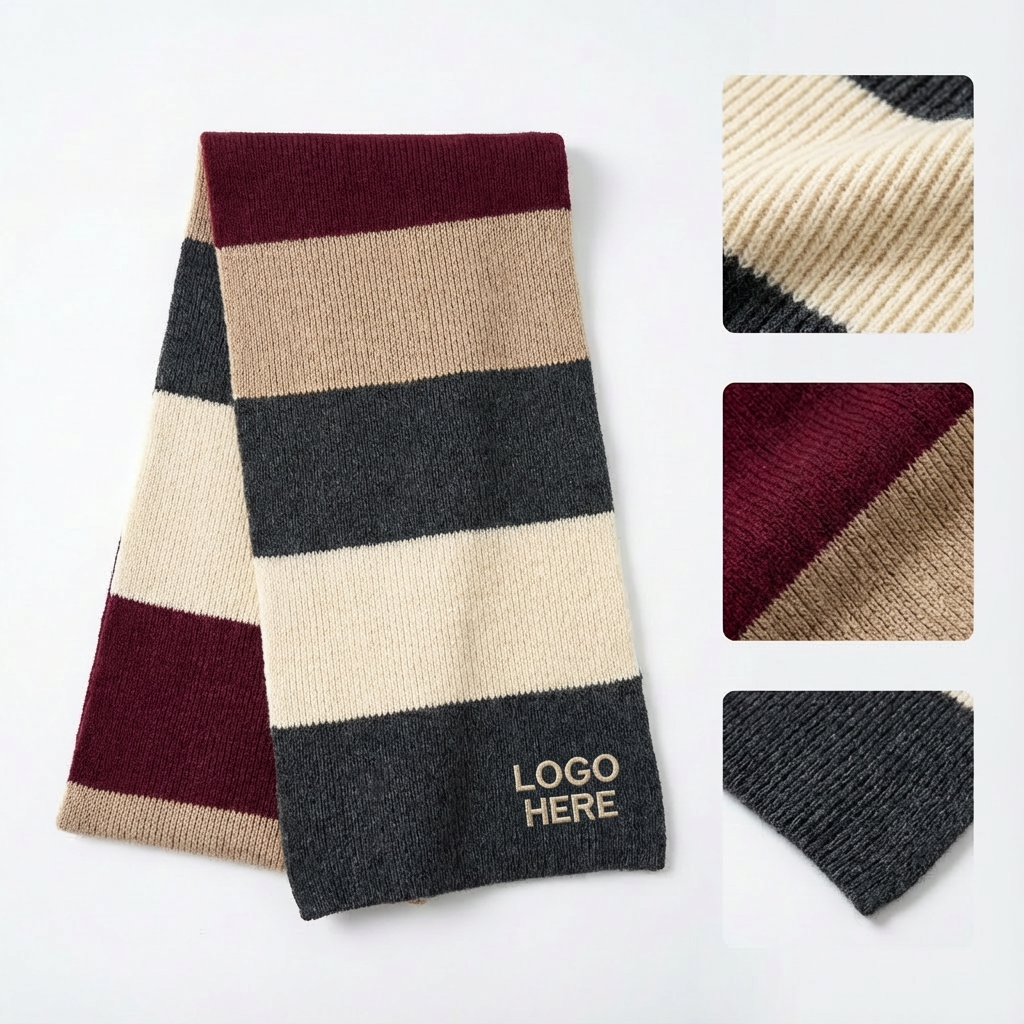 Personalized Team Spirit Stretch Knit Scarf