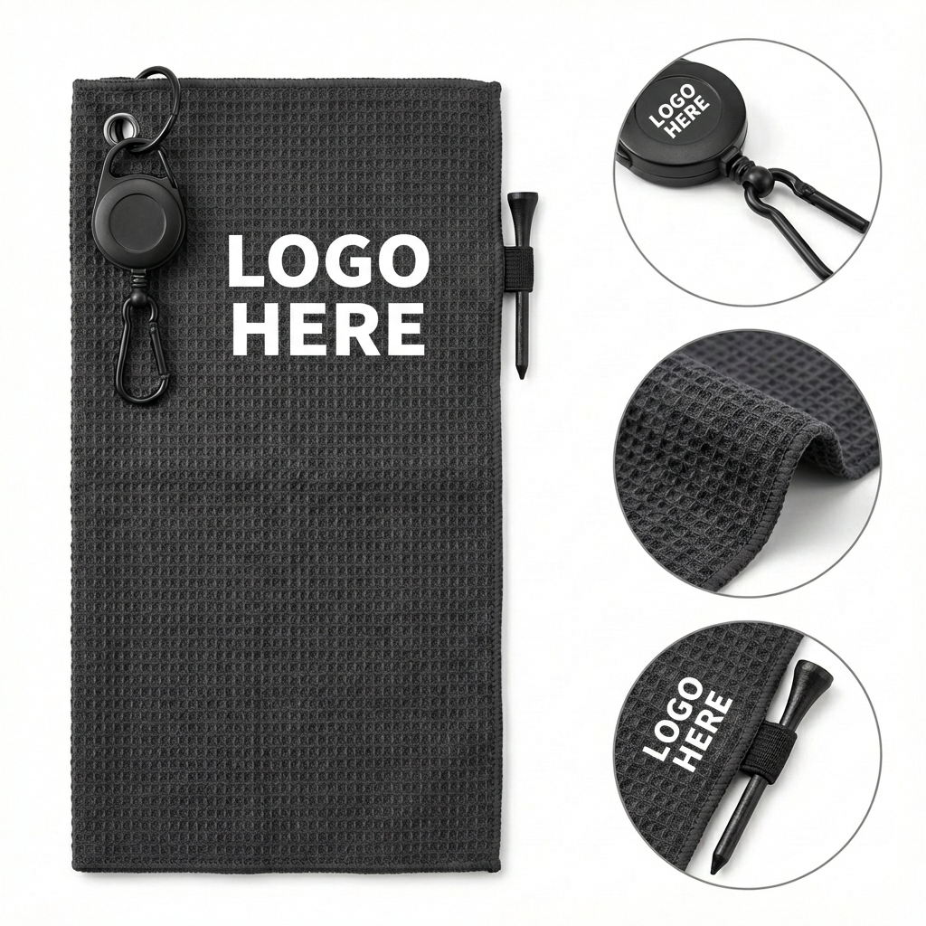 Tee-Time Towel Retractable Belt Clip Cleaner