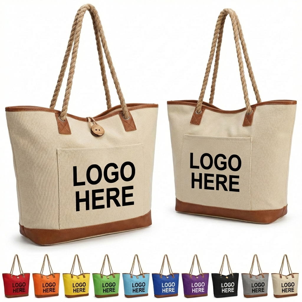 The Anchor Tote: Durable Oxford Fabric Bag with Rope Handle