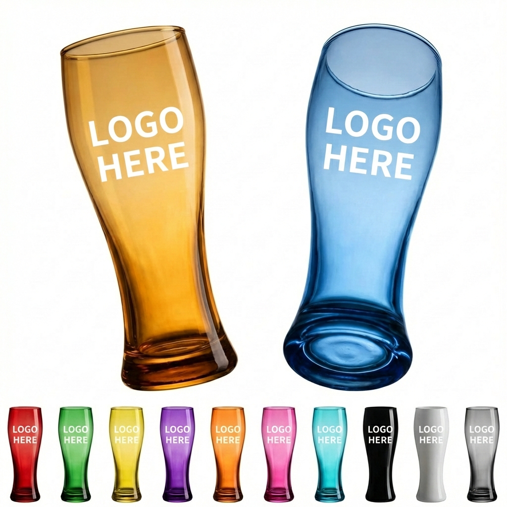 The Classic Pint: 18.6 oz Premium Colored Glass Beer Cup Set