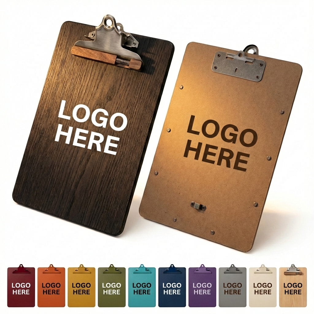 The VintageGrip: Solid Wood Clipboard with Antique-Style Metal Clip