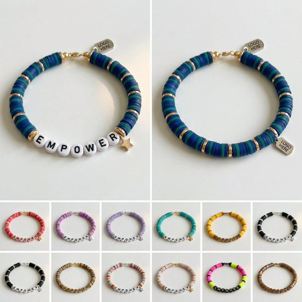 Empower Bead Charm Bracelet with Star Pendant