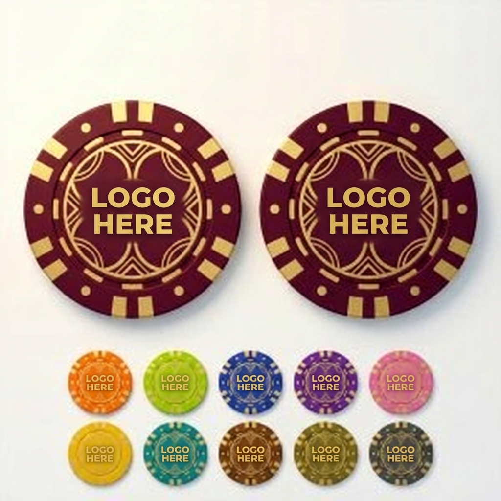 Customizable Premium Poker Chips with Blank Centers