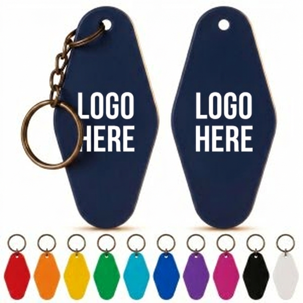Sleek Modern Customizable Plastic Key Tag