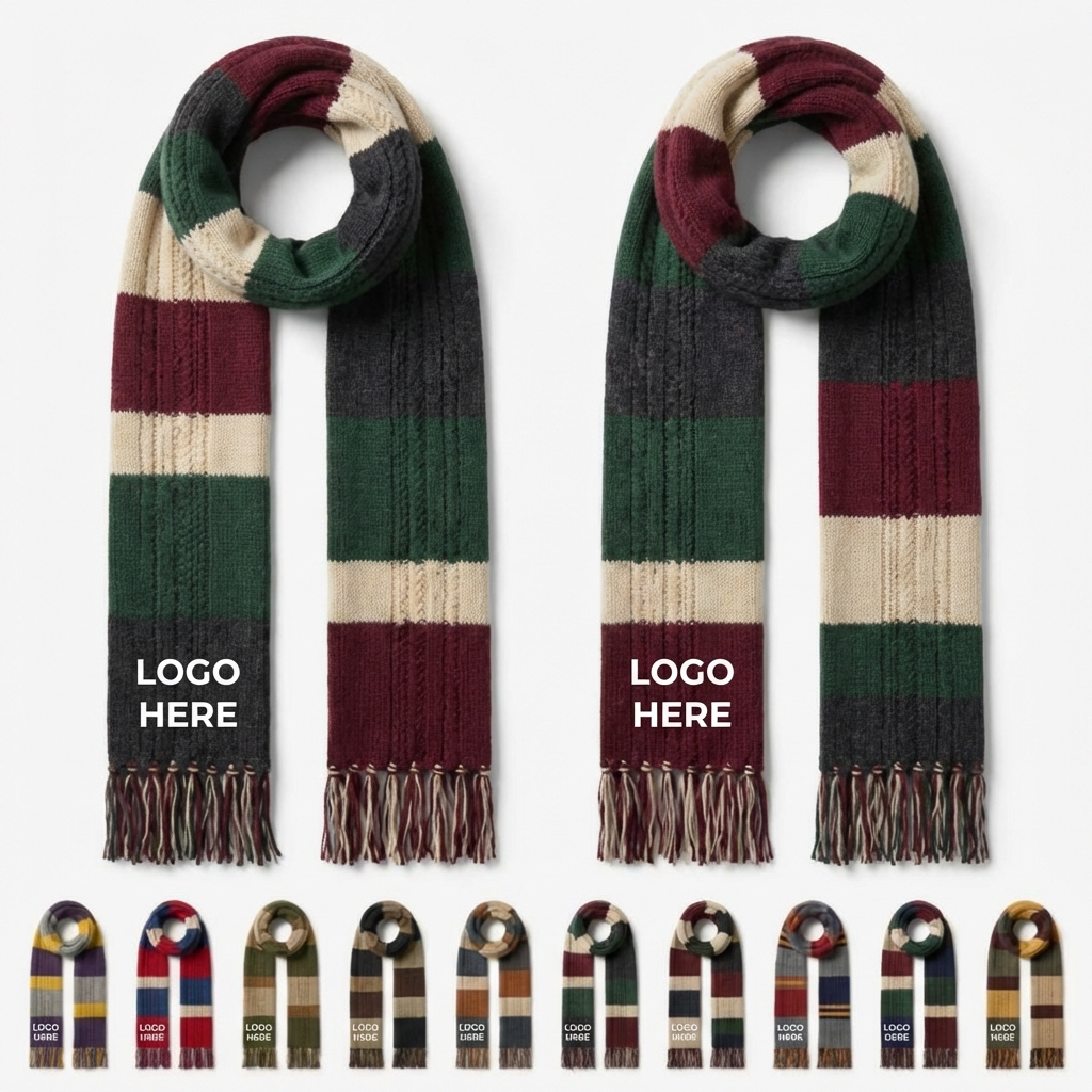 Personalized Team Spirit Stretch Knit Scarf