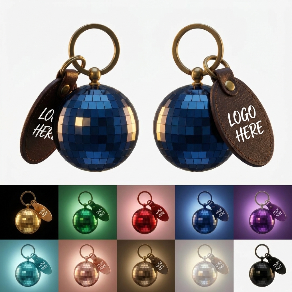 Night & Day Sparkle Keychain - Faceted Reflective Disco Orb