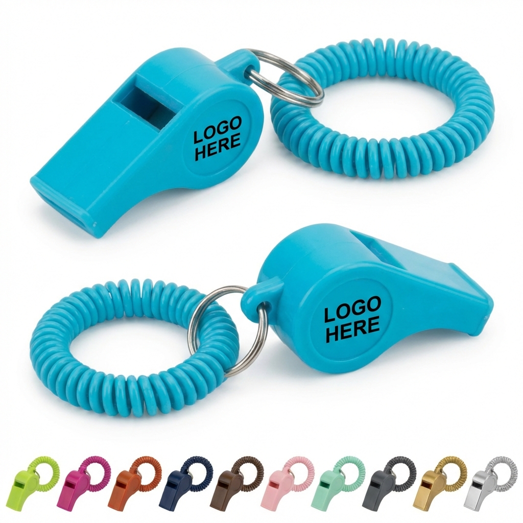 SecureLink Whistle Keychain with Split Ring