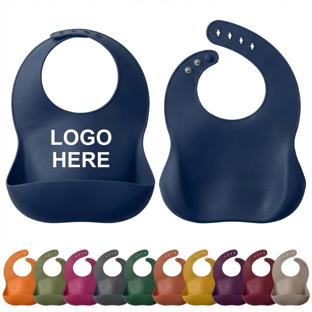 Easy-Clean Adjustable Silicone Feeding Bib for Mess-Free Meals